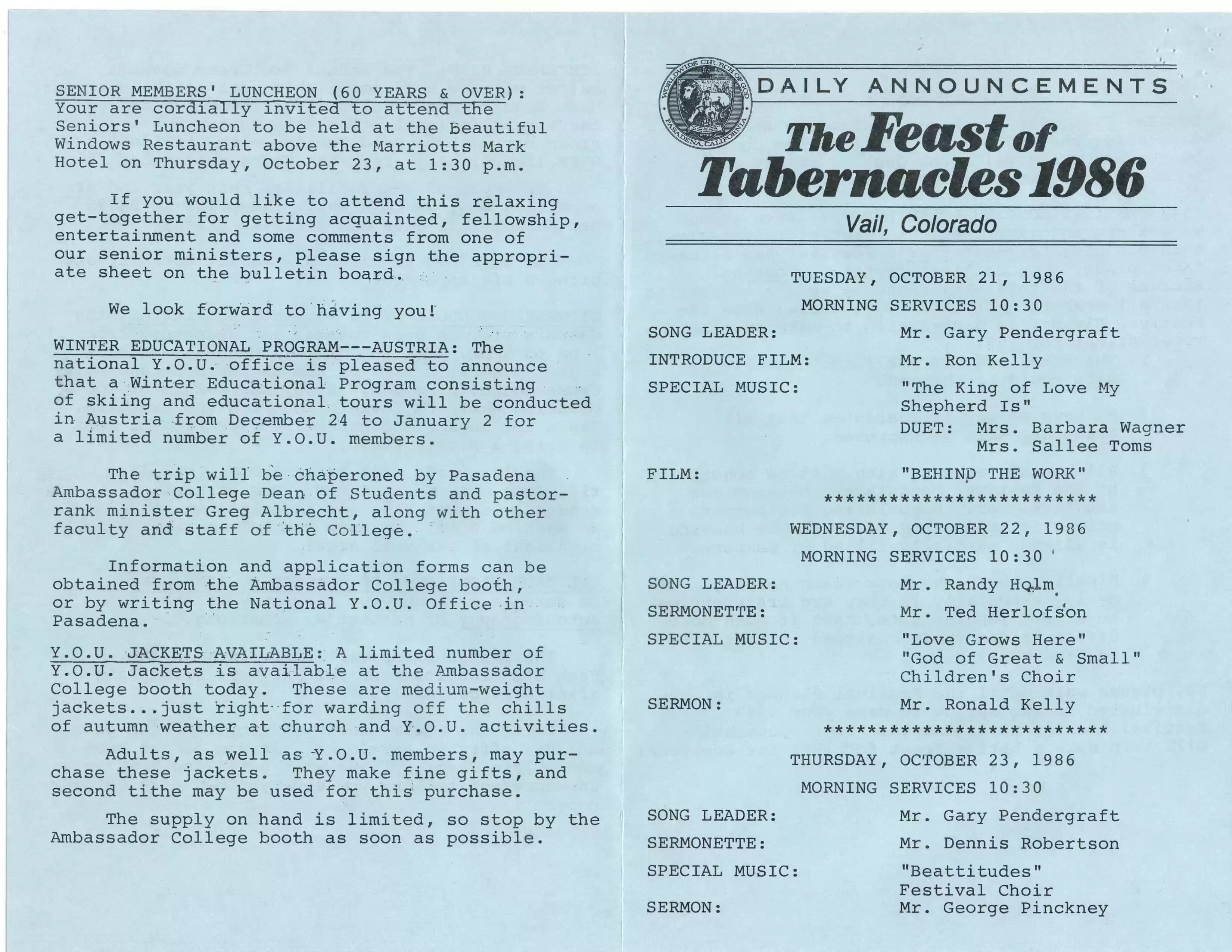 FT Vail bulletin 10-21-86, pg1